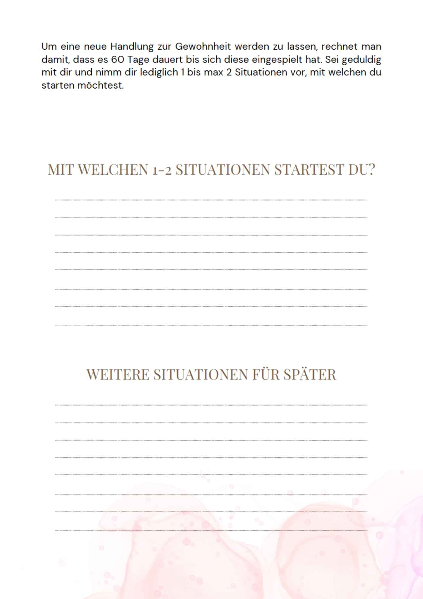 "Beckenbodentraining by the way", Workbook