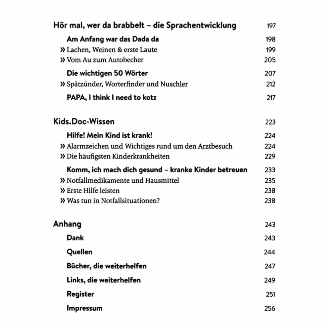 Wenn der Rotz läuft und der Pups drückt, Buch