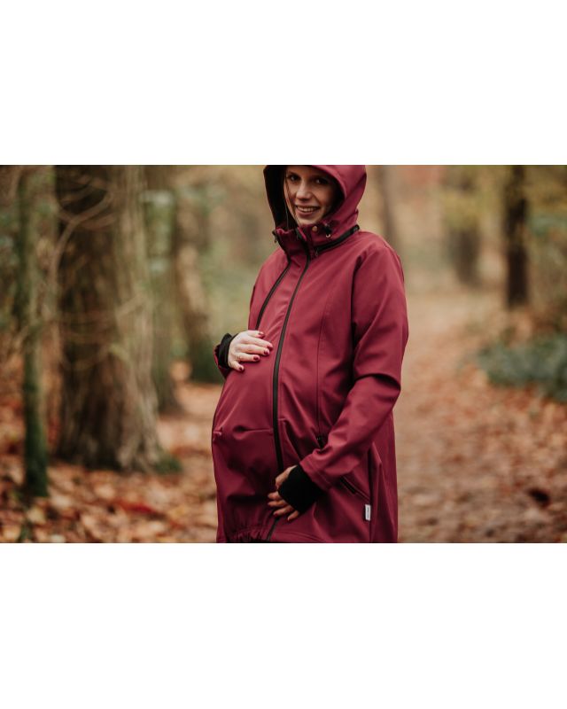 Greyse Softshell Tragejacke 4in1 Bordeaux - Kidskram.ch