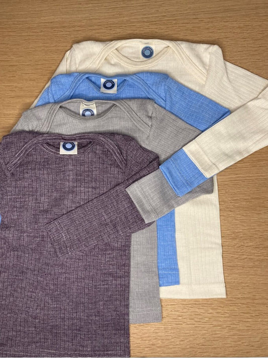 Schlupfhemd/ Pullover Wolle/Seide/Baumwolle von Cosilana - Kidskram.ch